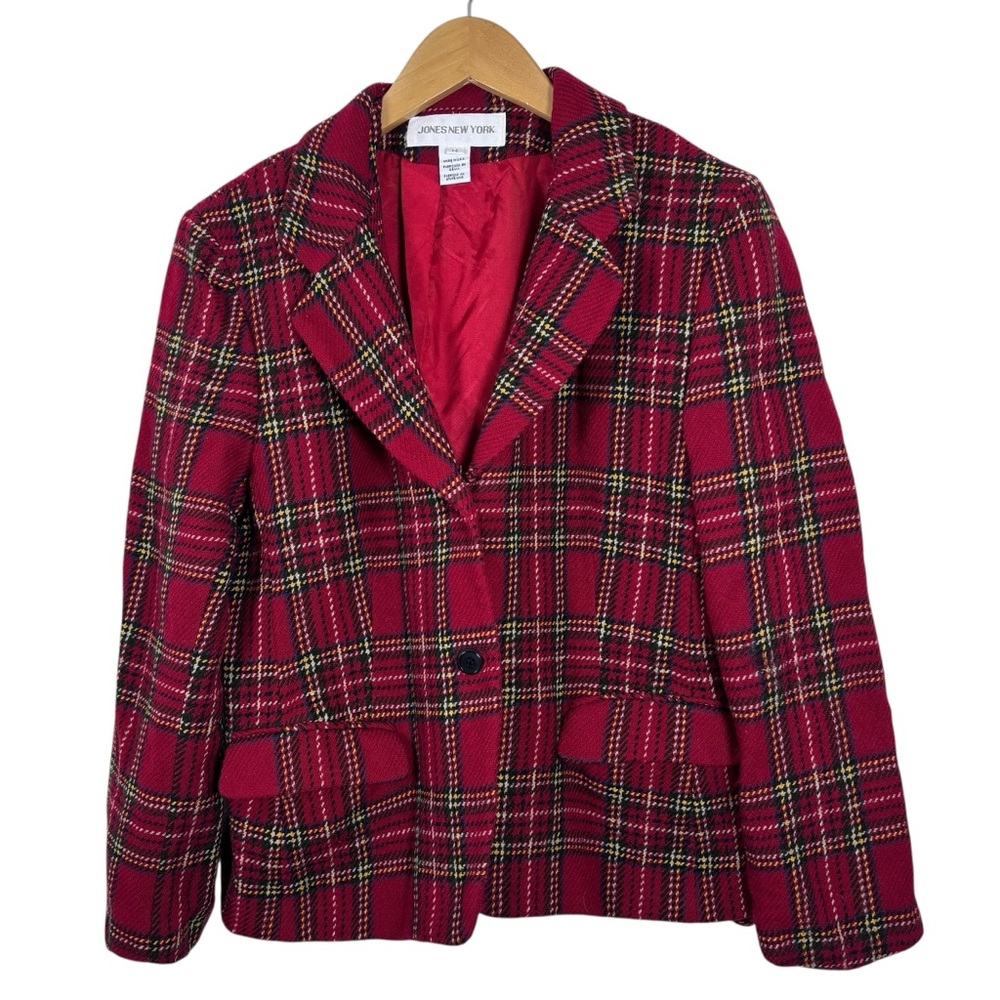 Vintage Jones NY Tartan Academia Blazer‎